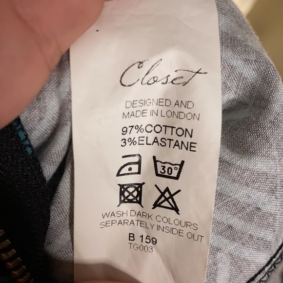 Closet London Green Black Sleeveless Collared Back‎ Zip Top Size 10 - Picture 7 of 7